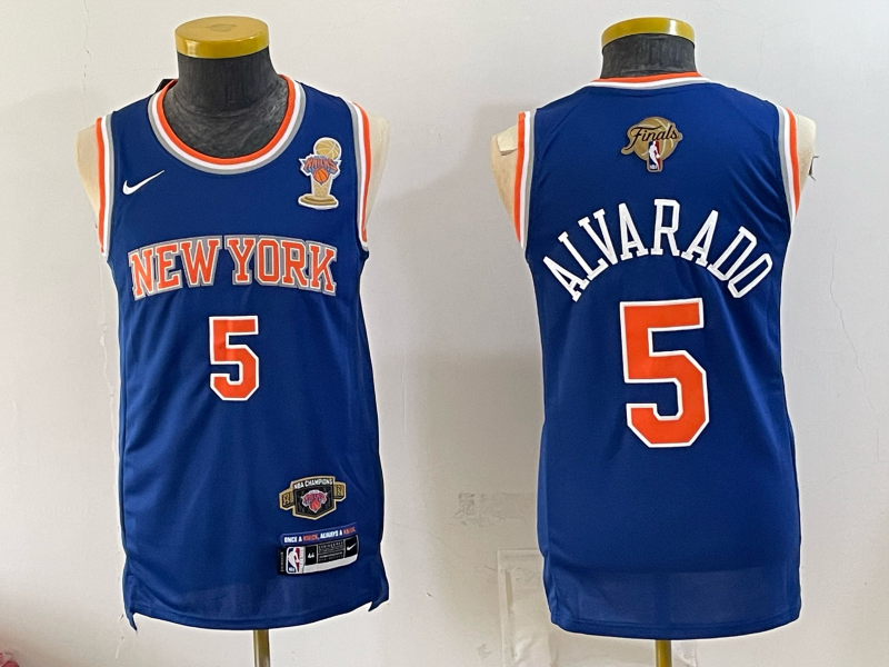 Men New York Knicks #5 Alvarado blue 2026 Nike NBA jersey 07230016->new york knicks->NBA Jersey